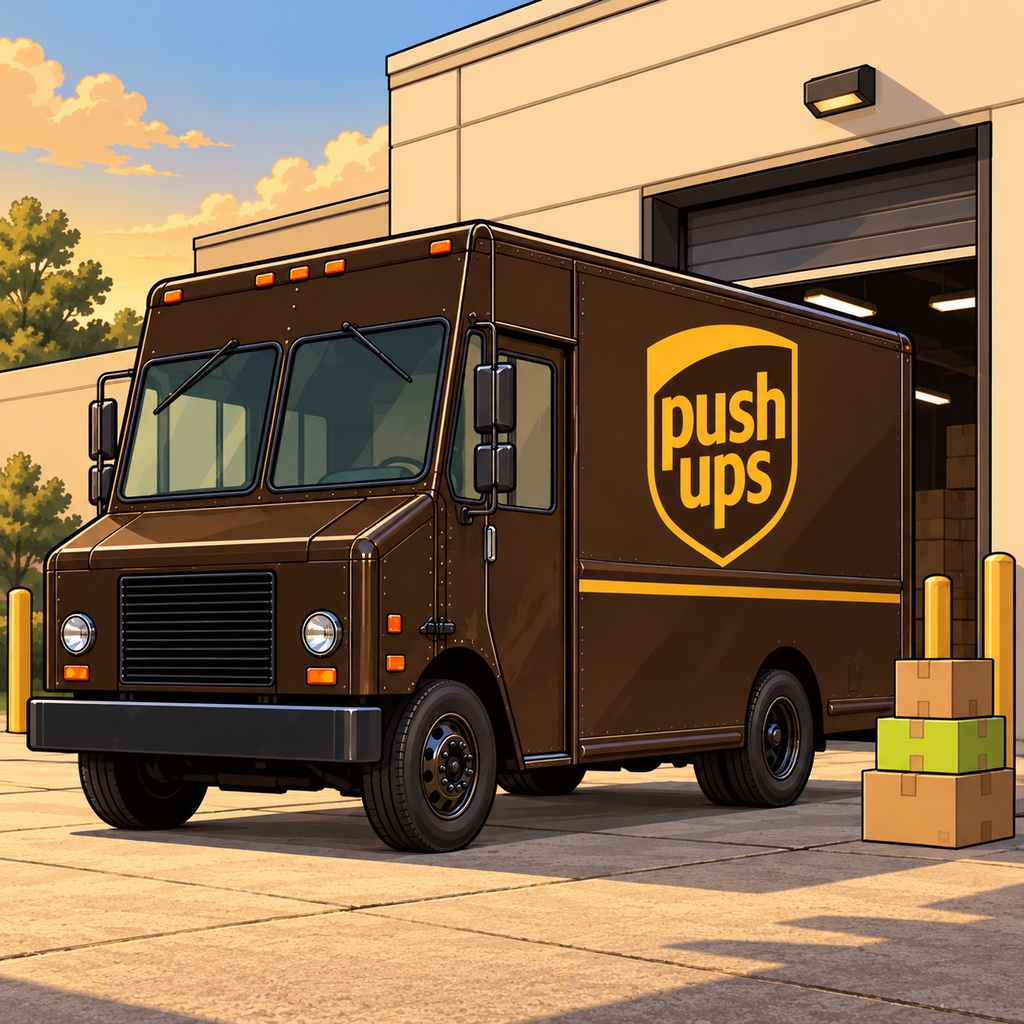 PUSH-UPS van parked at the depot